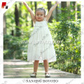 JannyBB white embroidery eyelet lace girls dress